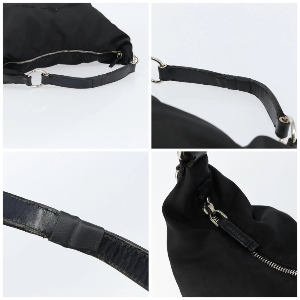 PRADA Shoulder Bag Nylon Black Silver Auth ka421 - Picture 16 of 16